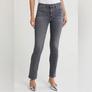 AG The Farrah High Rise Skinny in Charcoal Gray Size 27